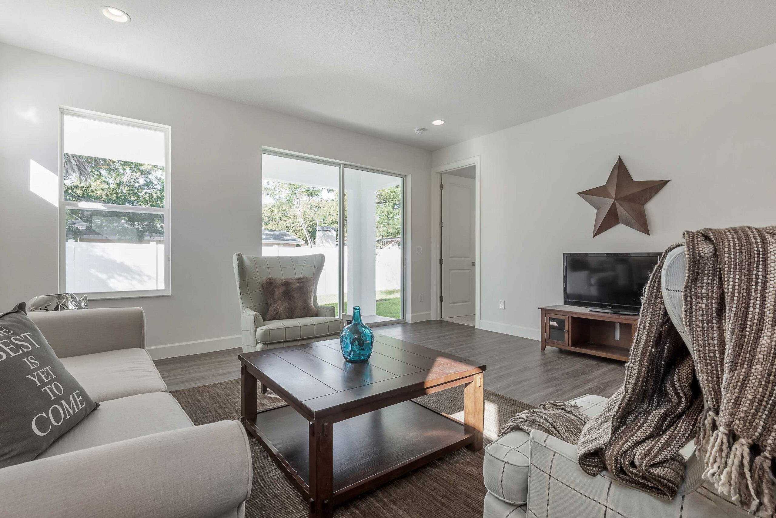 Trendy with Hints of Industrial Staging - Living Room